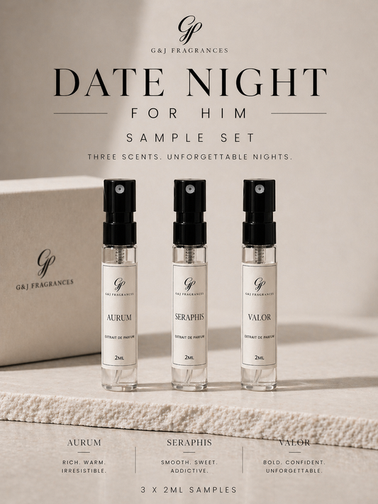 Date Night Sample Set for Him – 3 Bold & Addictive Scents