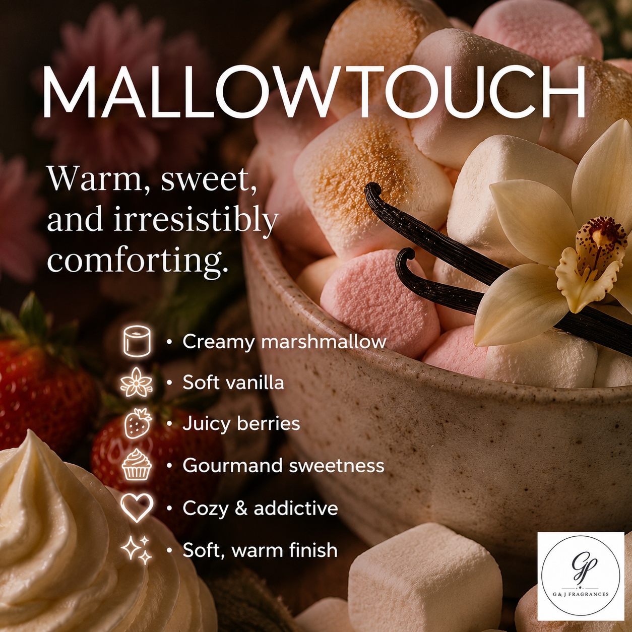 Mallow Touch – Womens 50ml Extrait de Parfum Sweet Marshmallow & Fruity Cream